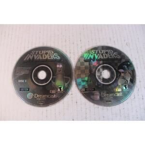 Stupid Invaders (Sega Dreamcast, 2001) Authentic, both discs only, tested